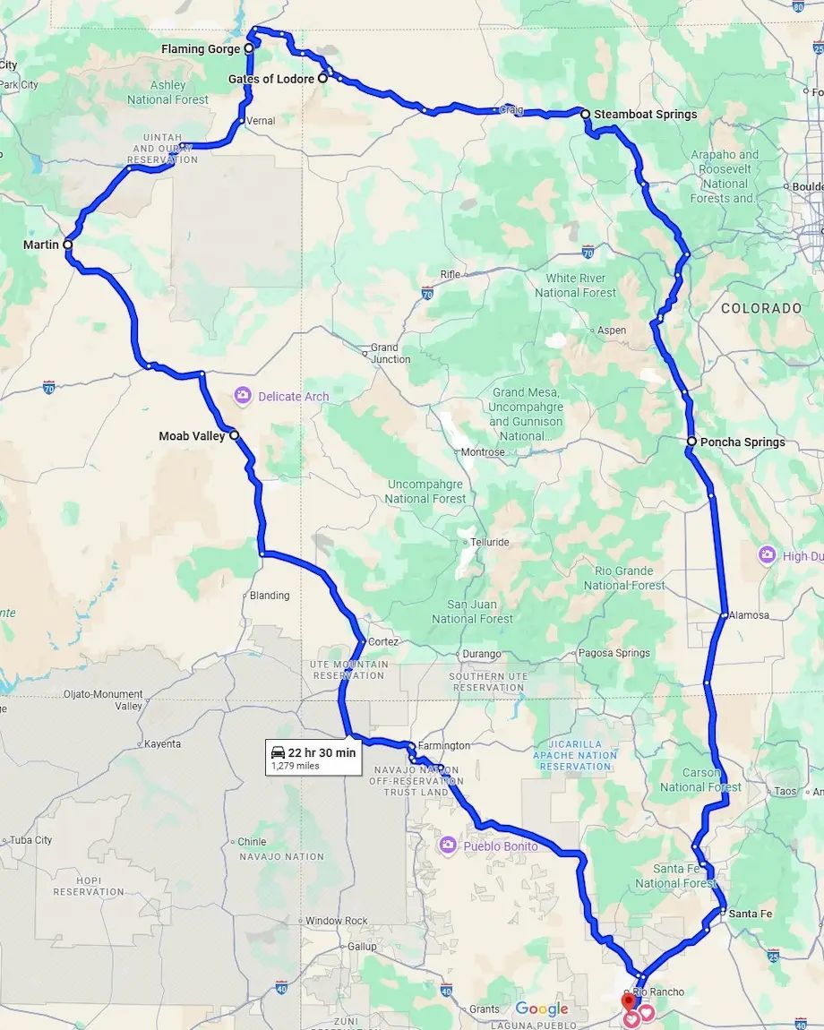 Round trip map